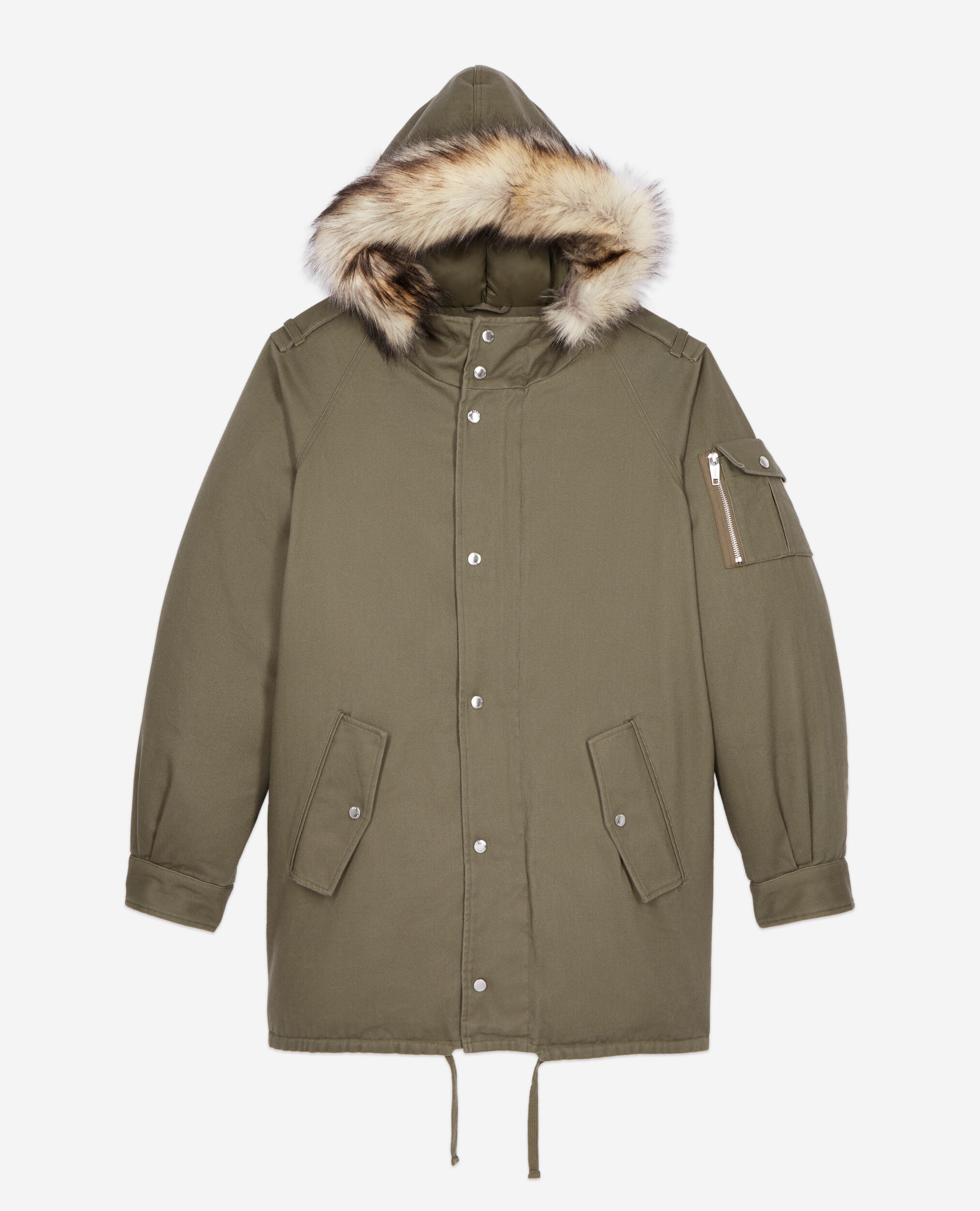 Parka à capuche kaki The Kooples France
