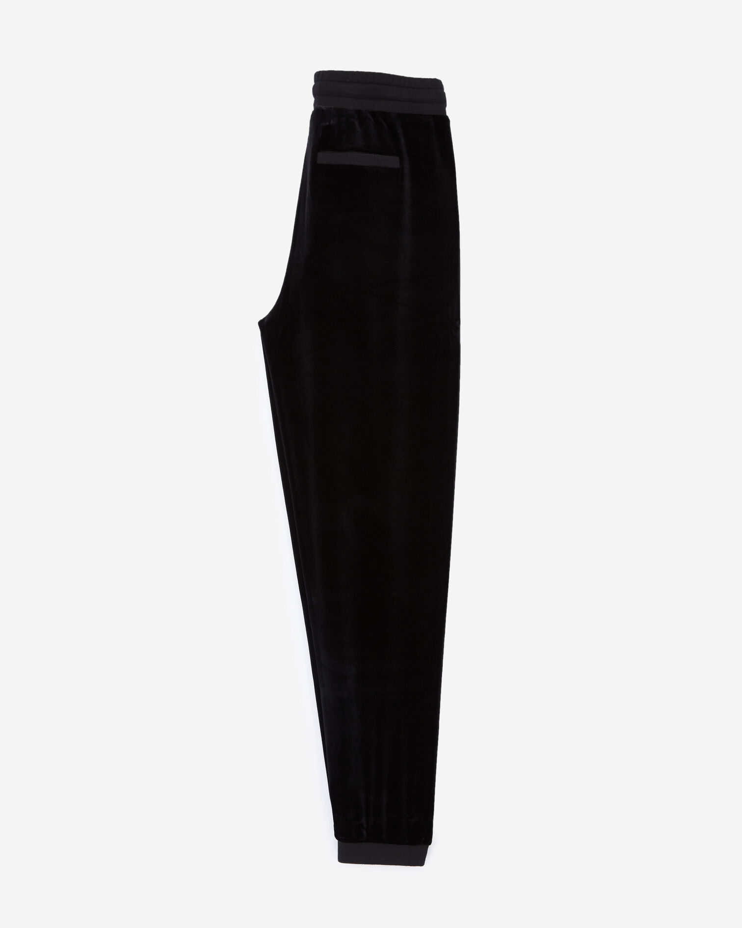 Black dual-fabric joggers with zip, BLACK, hi-res image number null