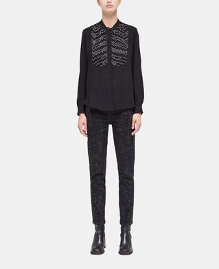 The Kooples FEMME BLACK chemise détails perles noire