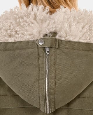 The Kooples FEMME OLIVE NIGHT parka à capuche kaki