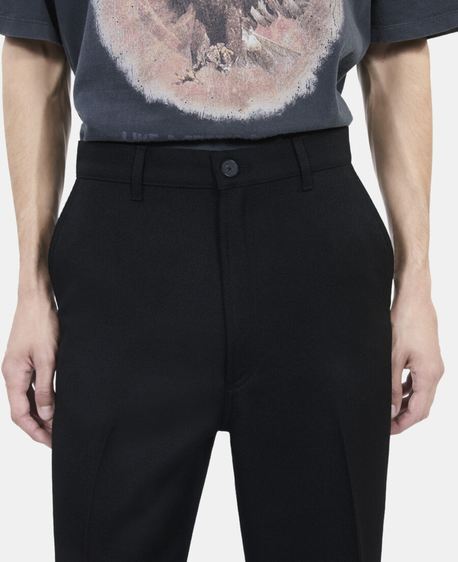 The Kooples MEN BLACK black wool trousers