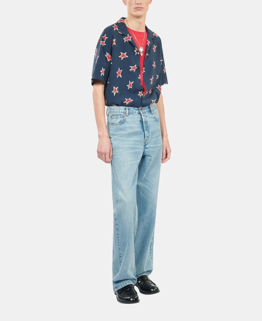 The Kooples MEN BLUE/GREEN straight blue jeans