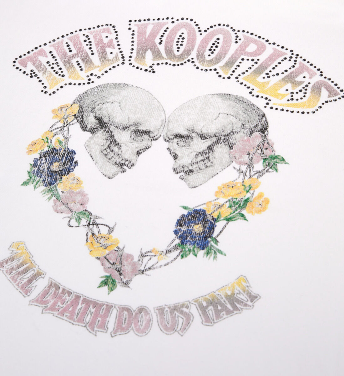 White t-shirt with Skull heart serigraphy | The Kooples