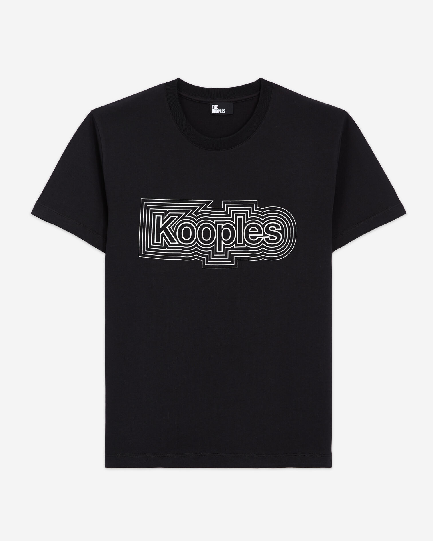 Black T-shirt with logo, BLACK, hi-res image number null