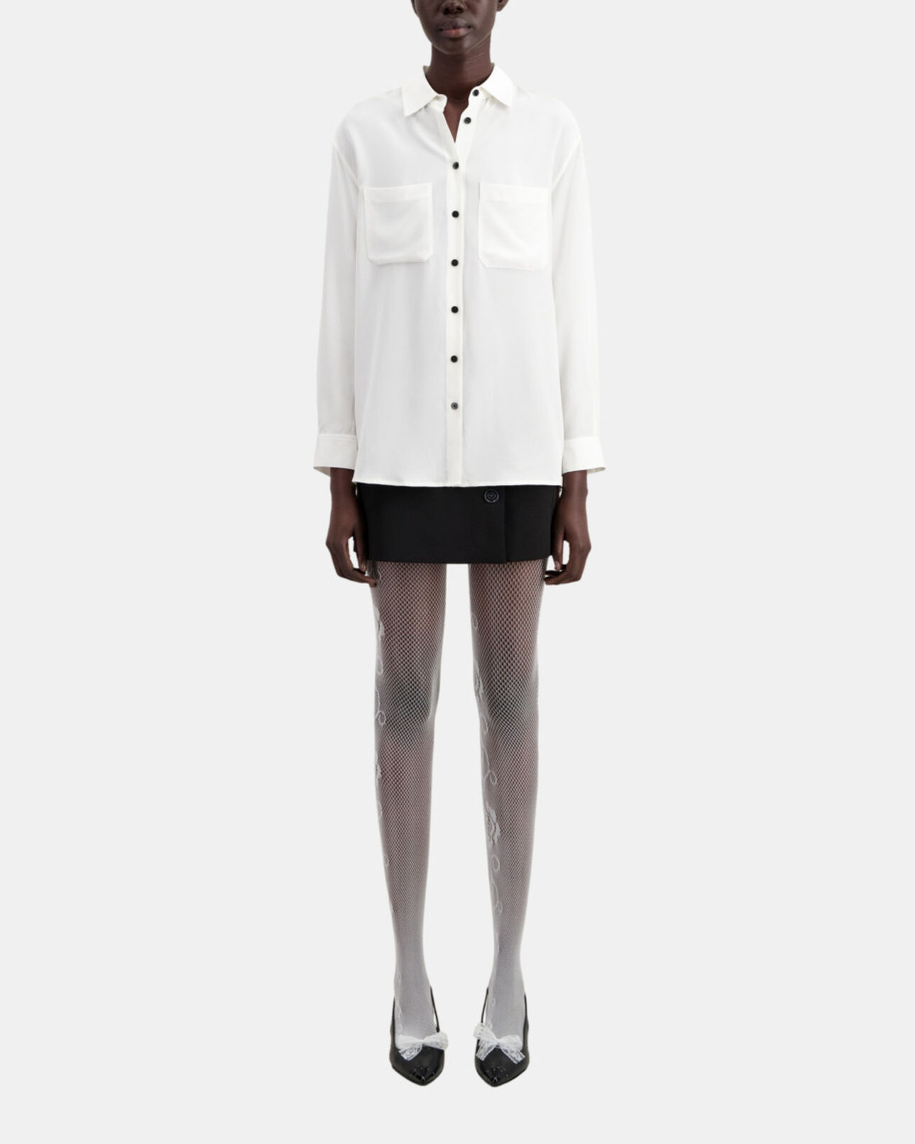 The Kooples FEMME ECRU chemise blanche en soie