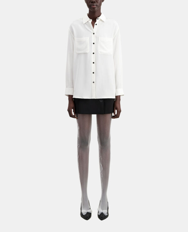 The Kooples WOMEN ECRU ecru silk shirt