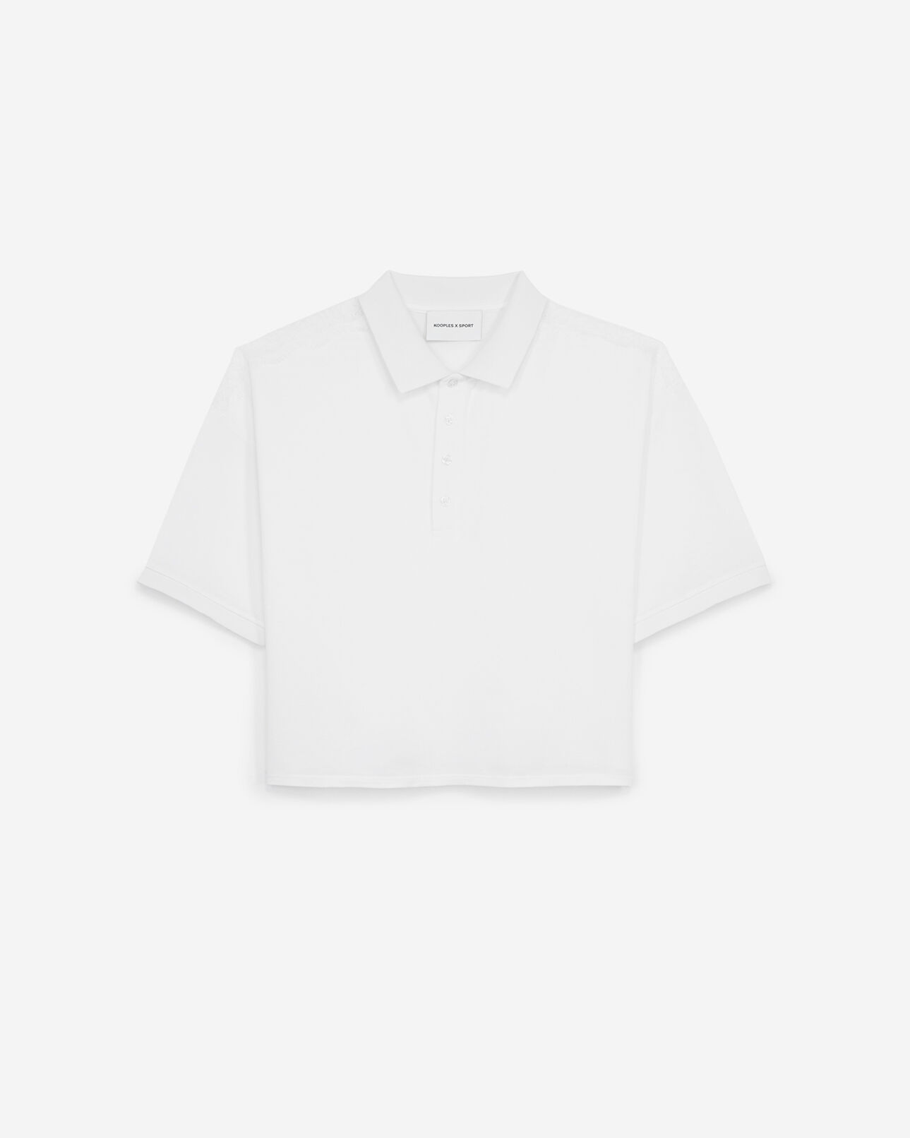 The Kooples FEMME WHITE polo blanc ample détails dentelle