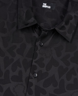 The Kooples HOMME BLACK chemise jacquard noire