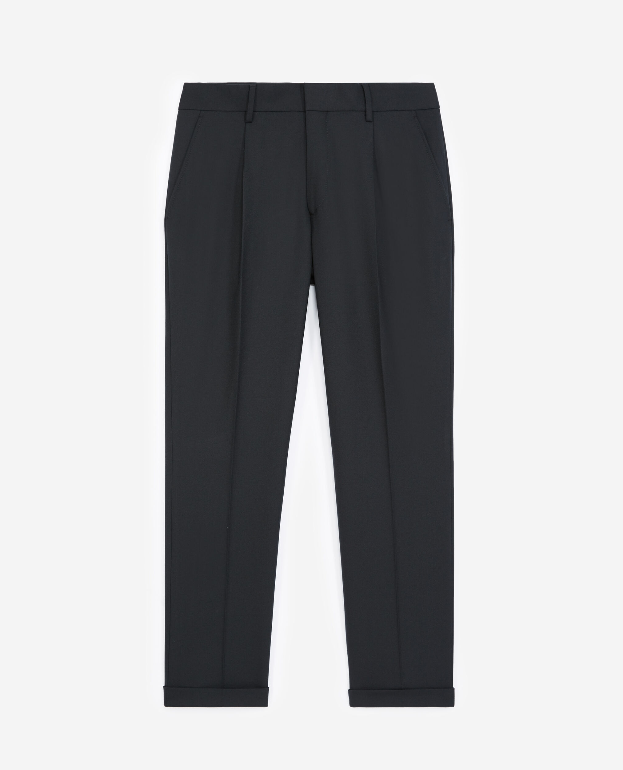 Black wool trousers , BLACK, hi-res image number null