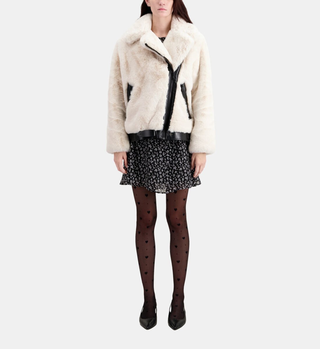 Faux fur bomber jacket zara store
