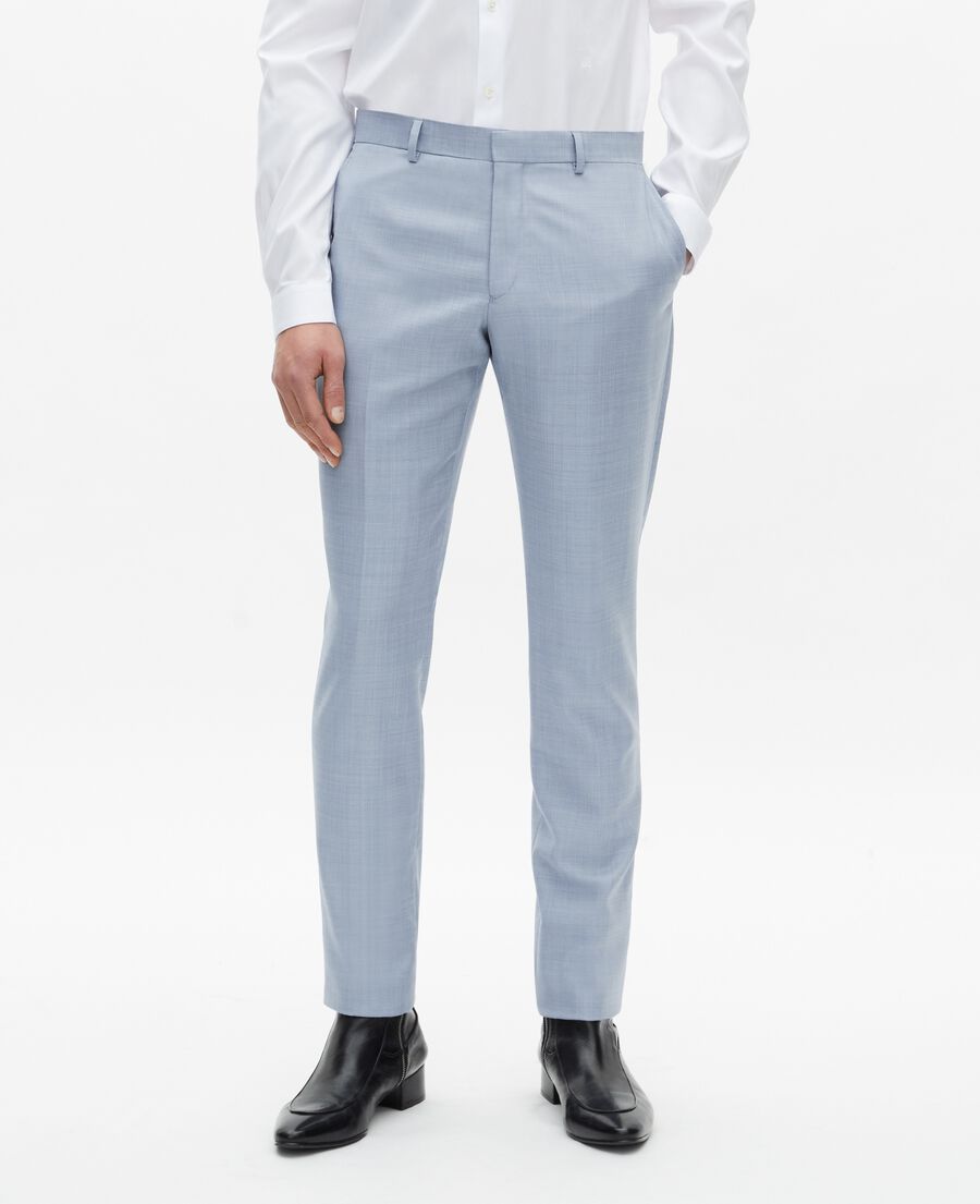 The Kooples H BLUE blue slim fit wool suit pants