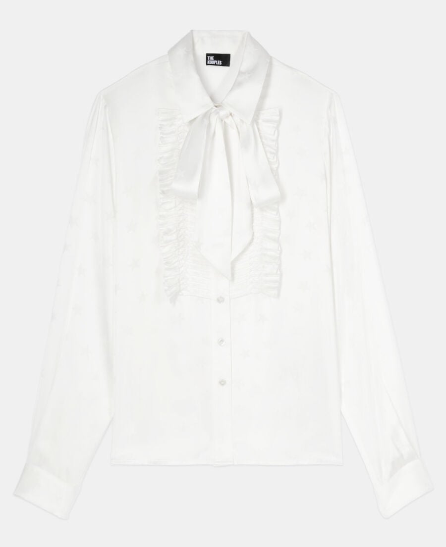 The Kooples WOMEN ECRU ecru jacquard shirt