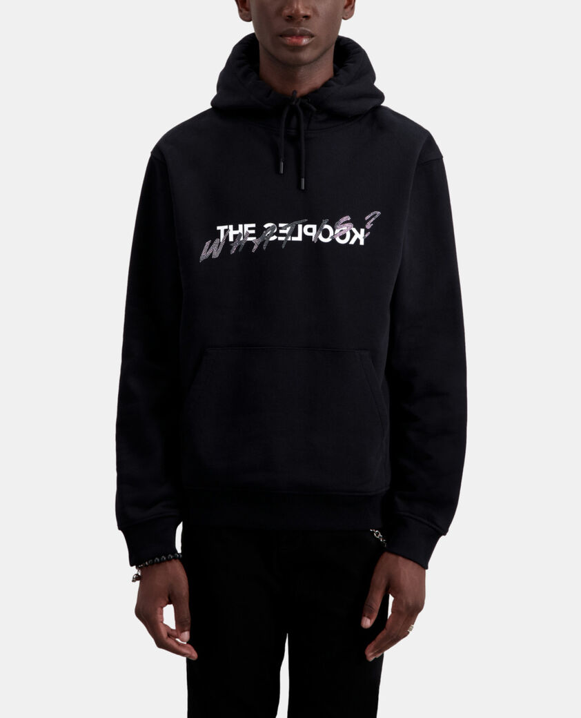 The Kooples MEN BLACK men's black what is sweatshirt