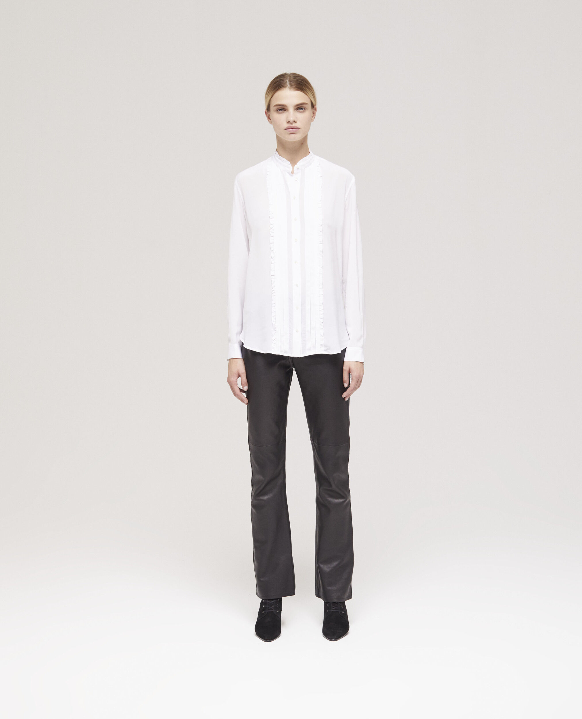 White flowing shirt, WHITE, hi-res image number null