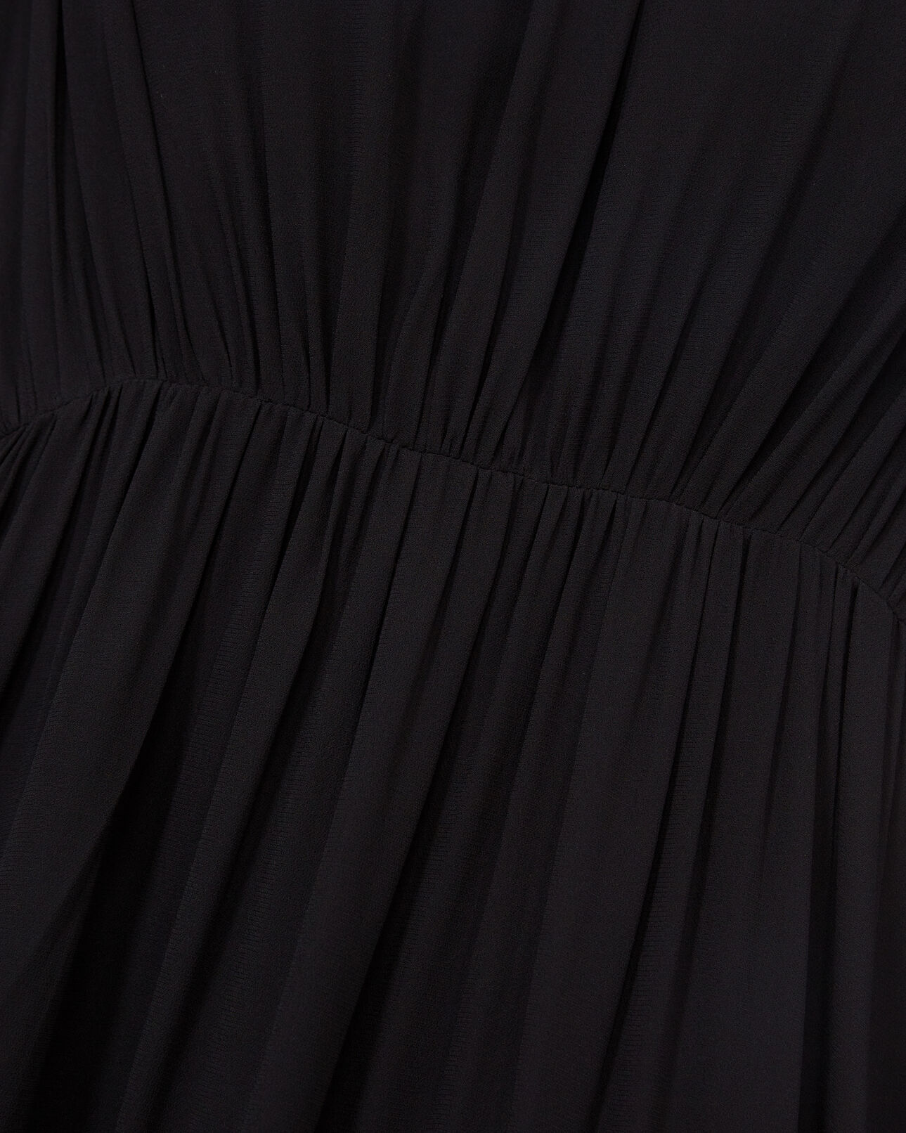 The Kooples WOMEN BLACK short black dress with elasticated gathers