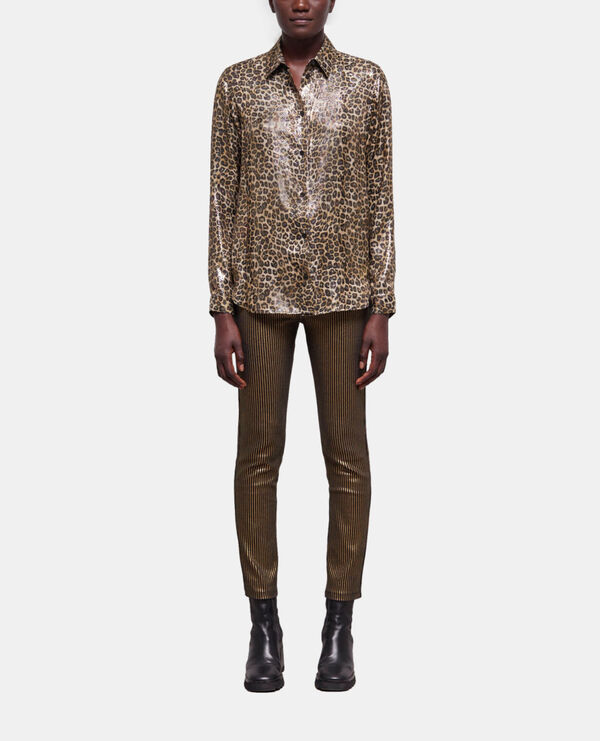 The Kooples DAMEN LEOPARD fließendes hemd mit leopardenmotiv