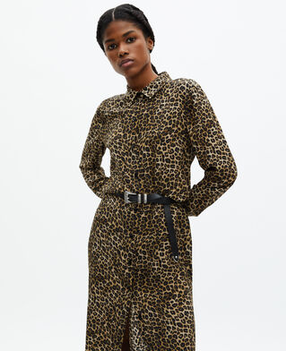The Kooples MUJER LEOPARD vestido largo seda leopardo