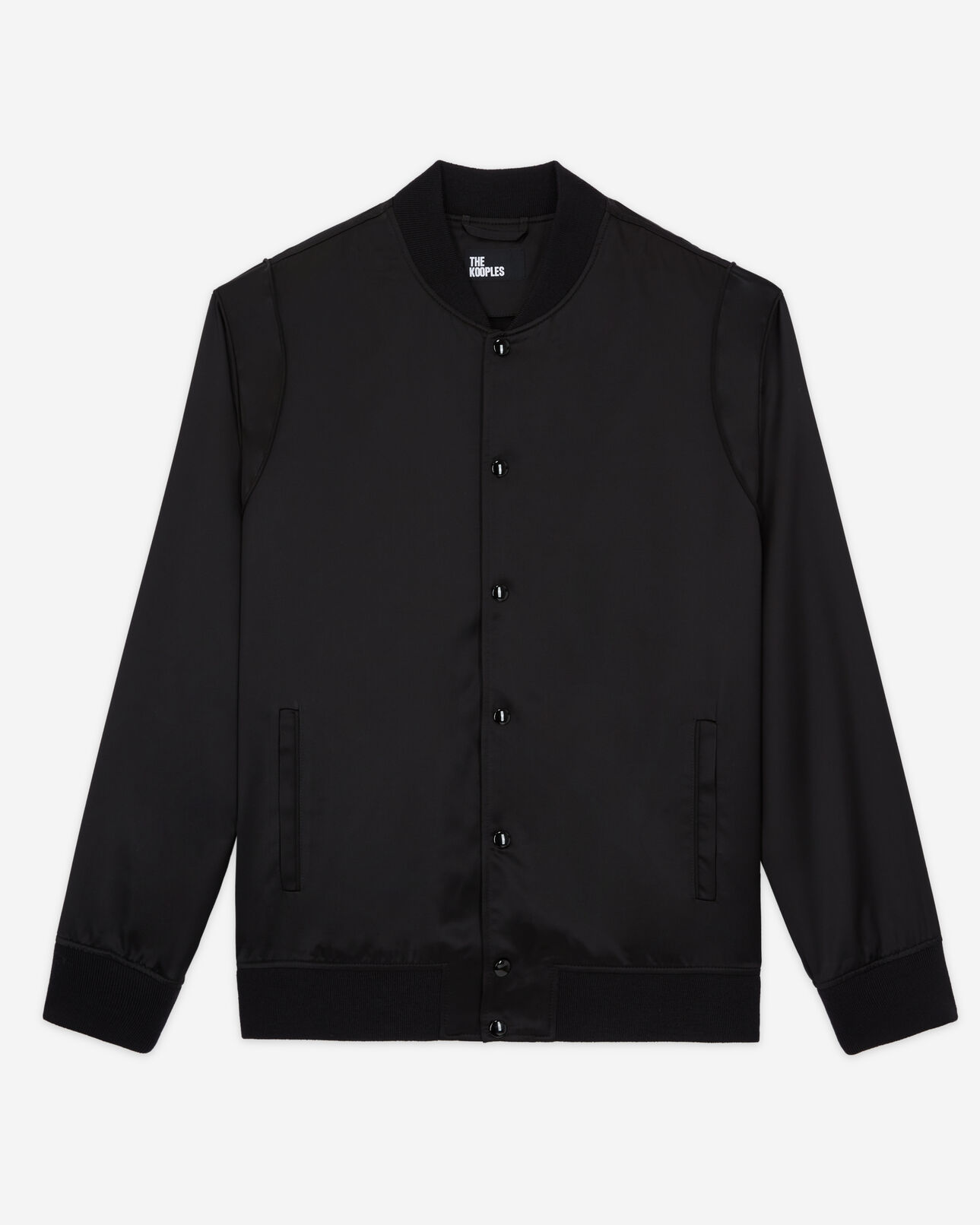 The Kooples MEN BLACK black satin effect jacket