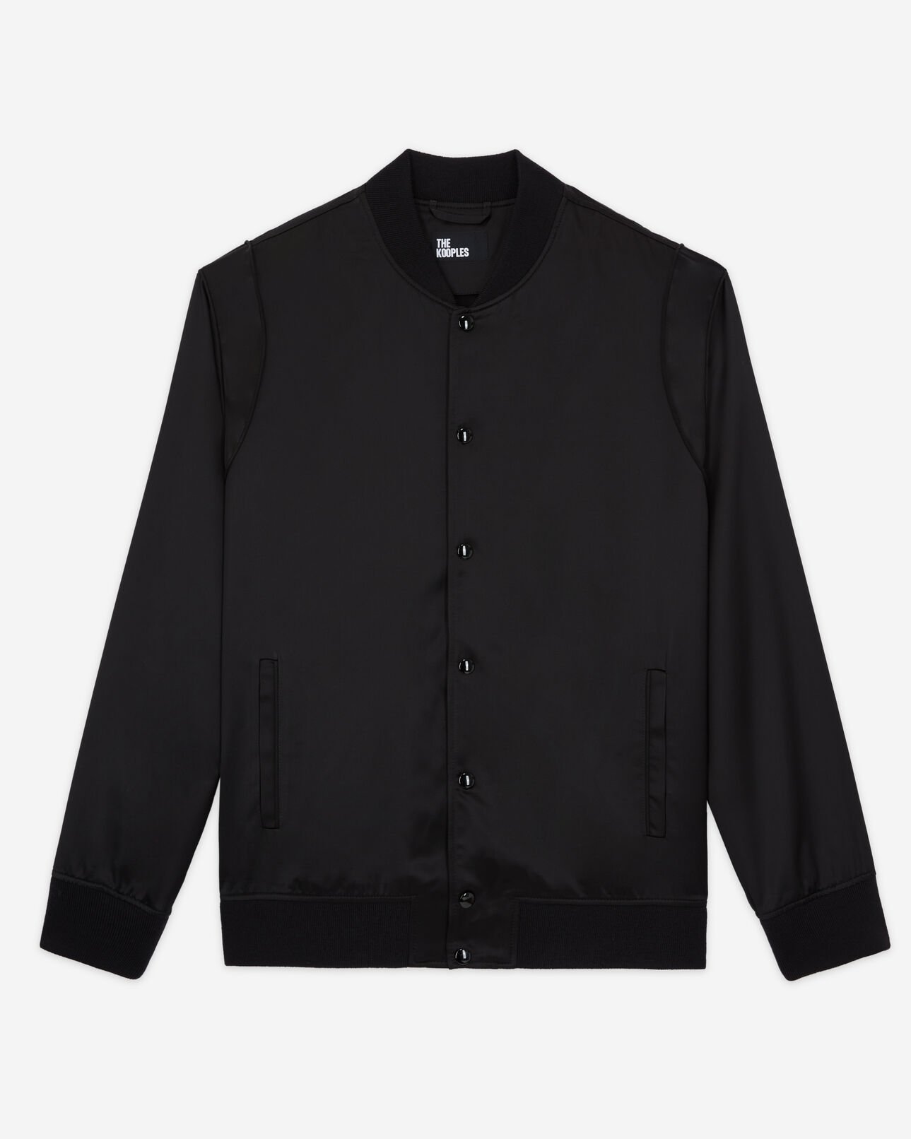 The Kooples MEN BLACK black satin effect jacket