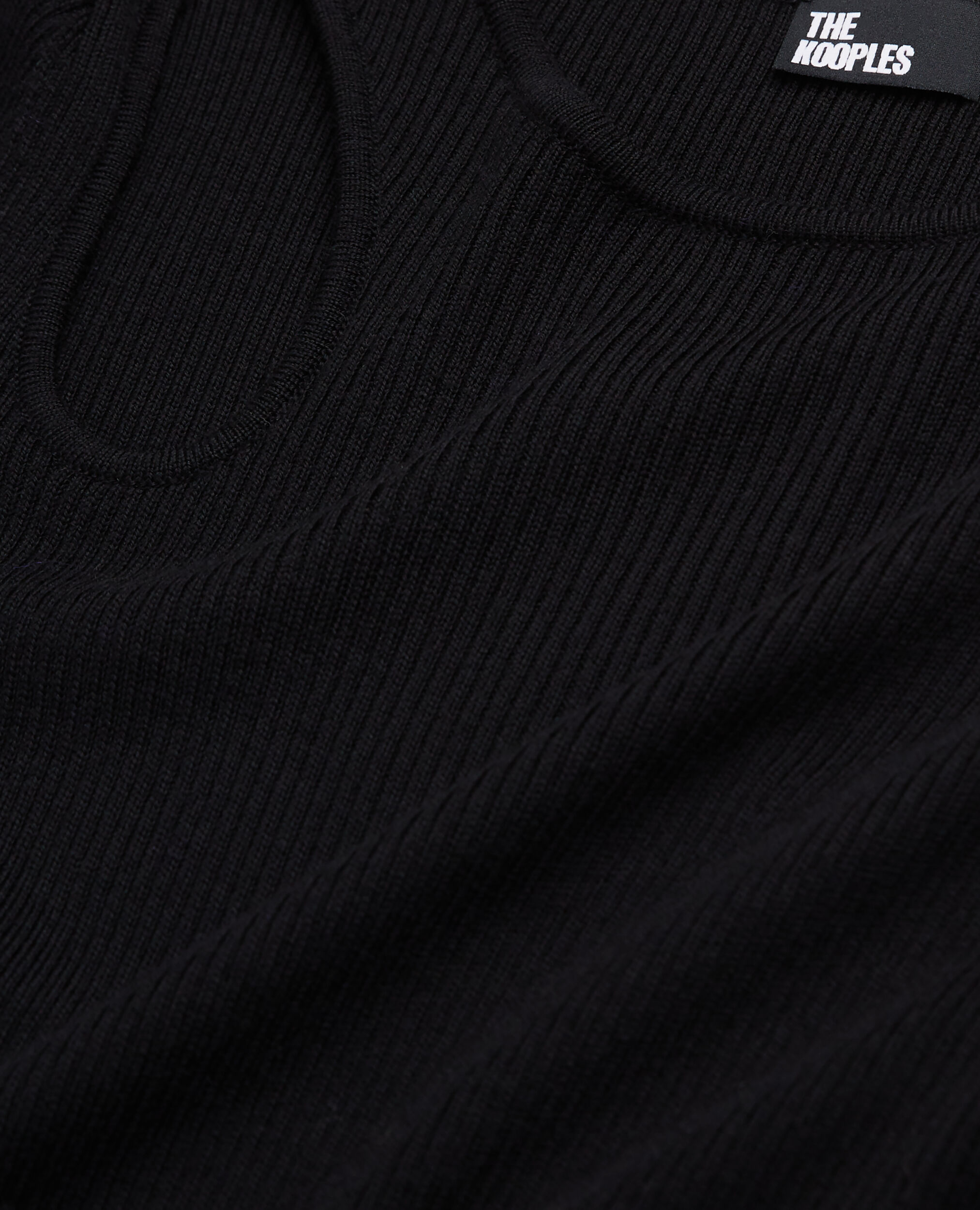 Robe courte en maille noire, BLACK, hi-res image number null