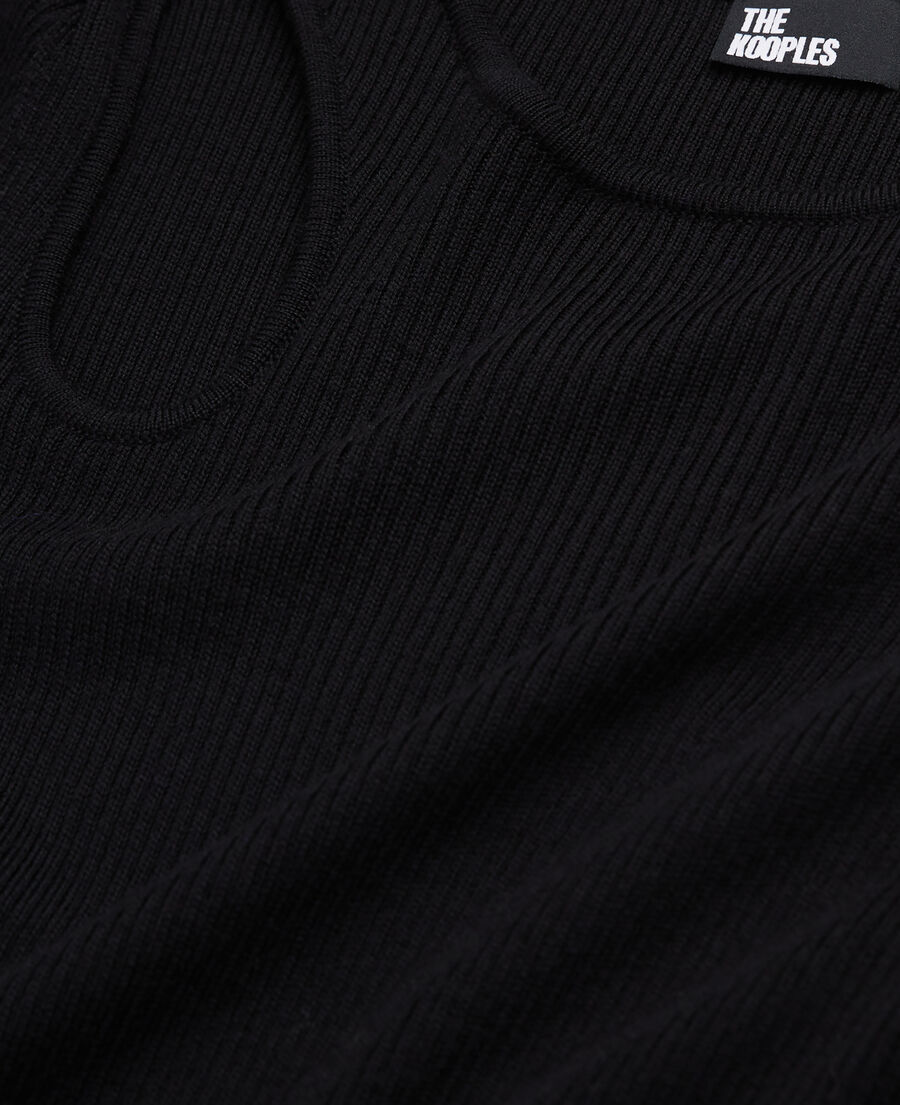 vestido corto lana negro