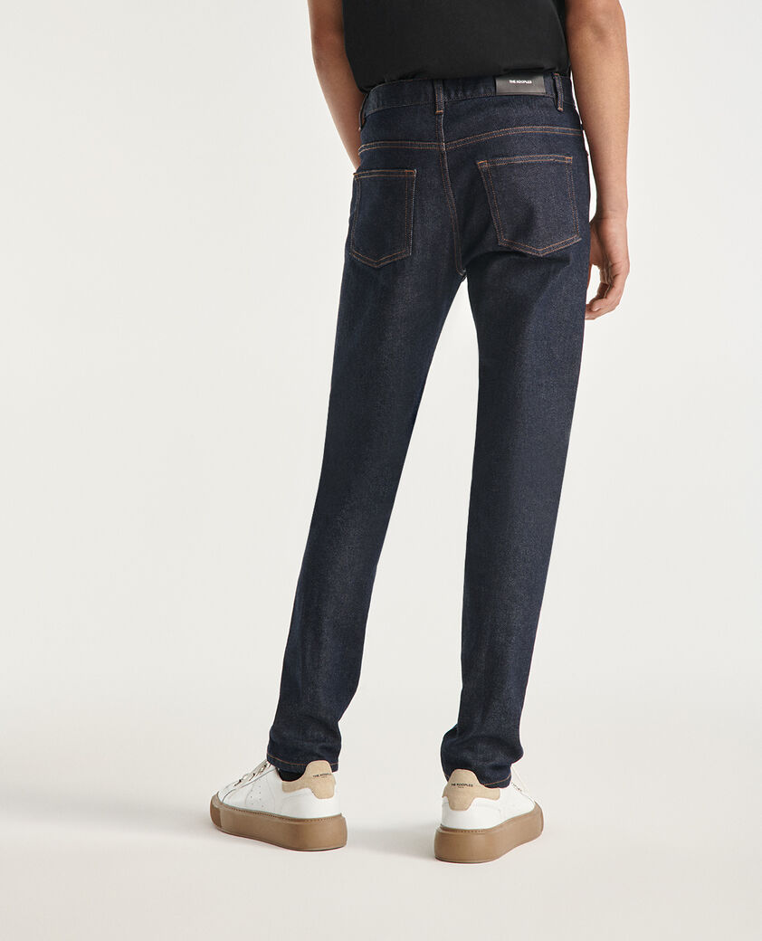 The Kooples HOMME BLUE BRUT jean brut bleu fonc&eacute; coupe slim