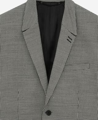 The Kooples H BLACK GREY black and white houndstooth suit jacket
