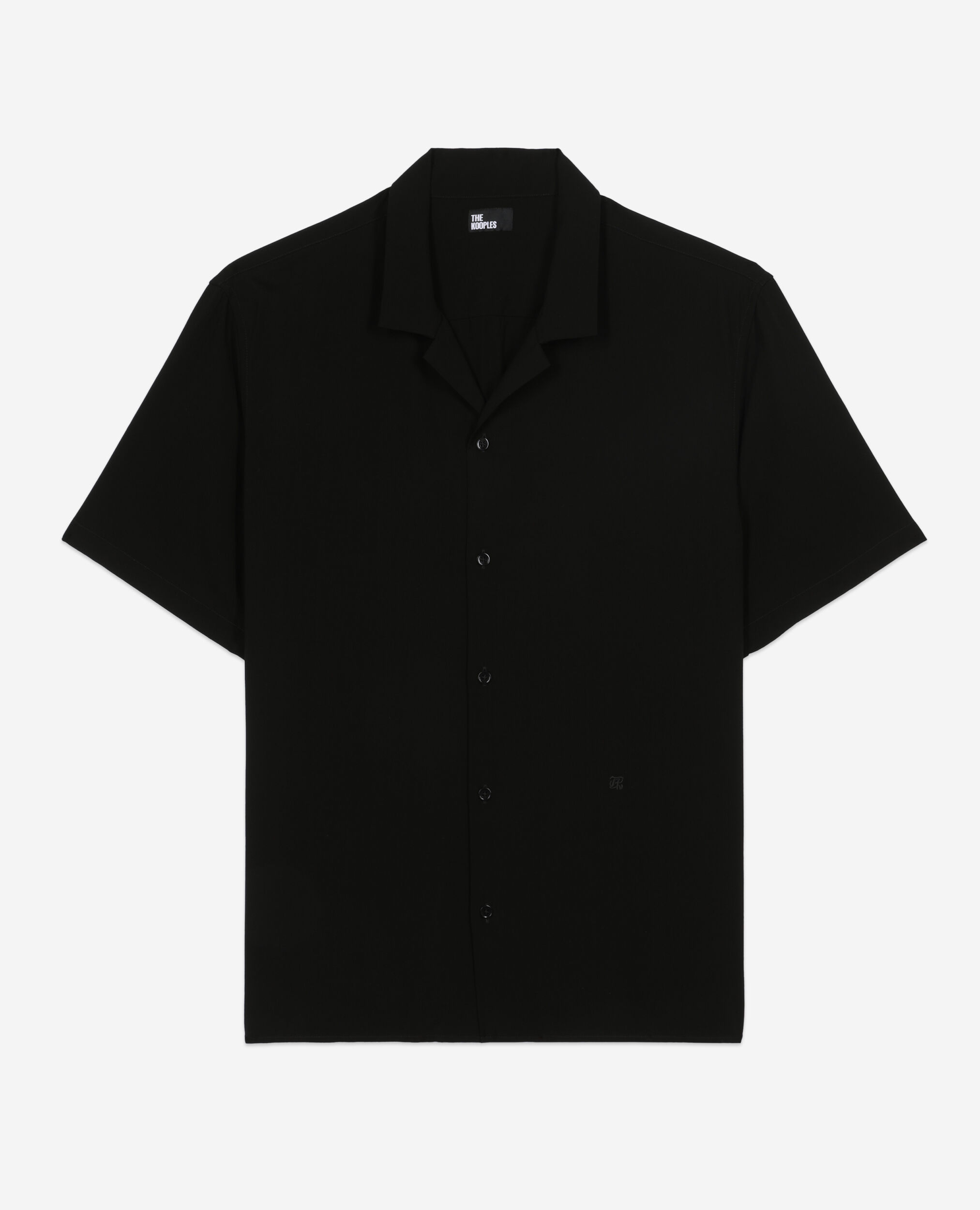 Black short-sleeved shirt, BLACK, hi-res image number null