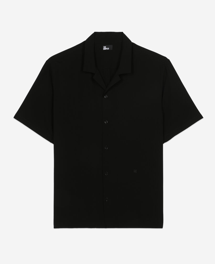 schwarzes, kurzärmeliges hemd