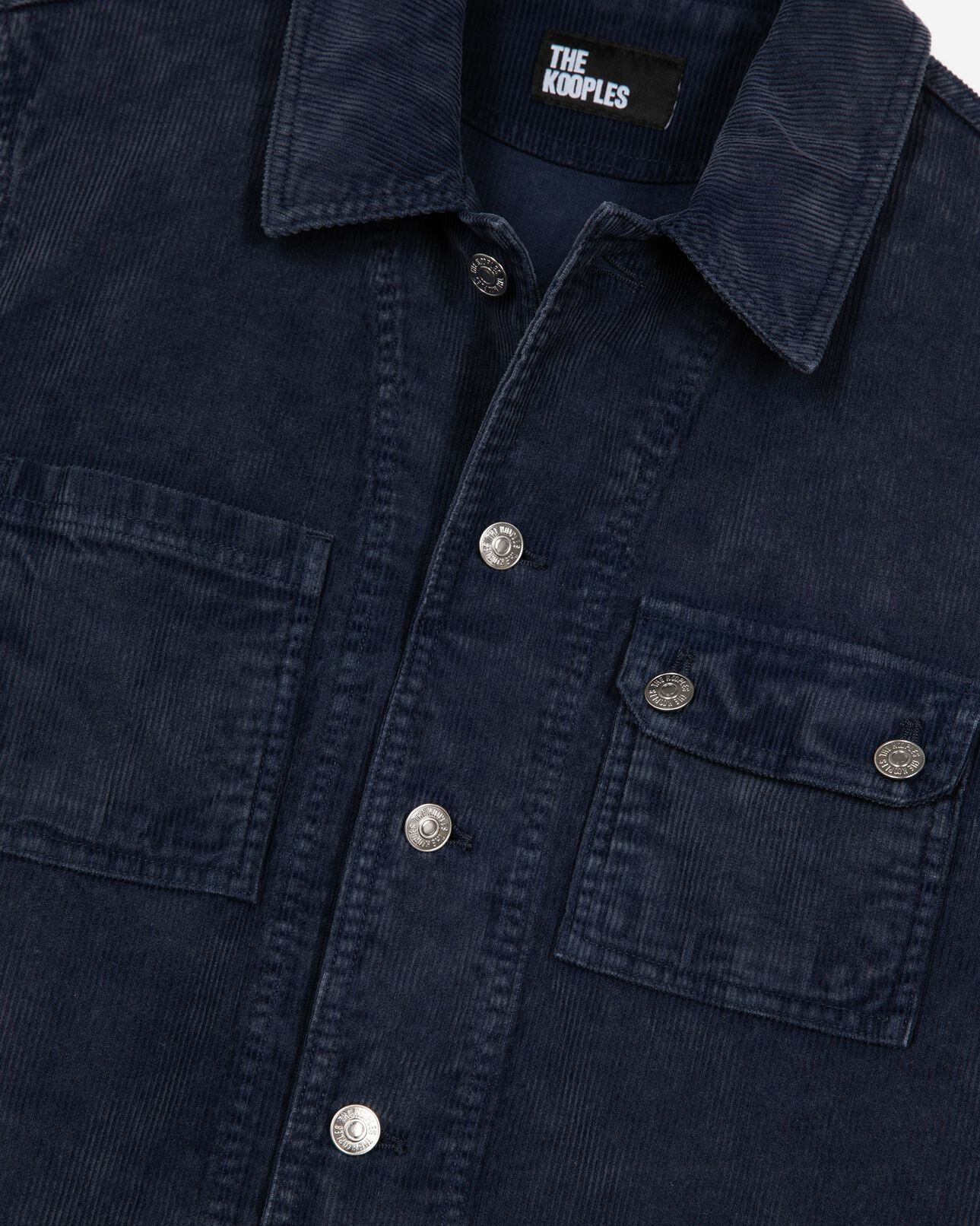 The Kooples HERREN DARK NAVY marineblaue baumwolljacke