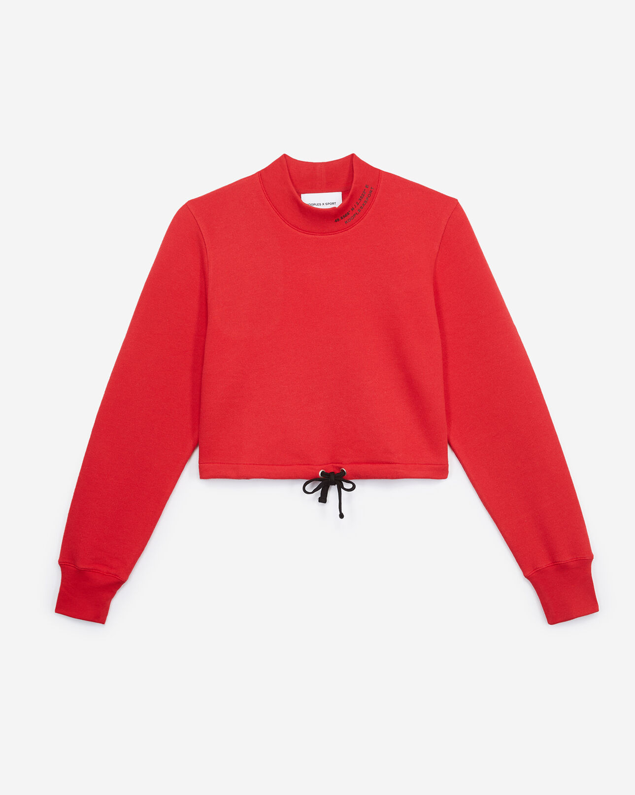 The Kooples WOMEN RED lacy short red sweatshirt