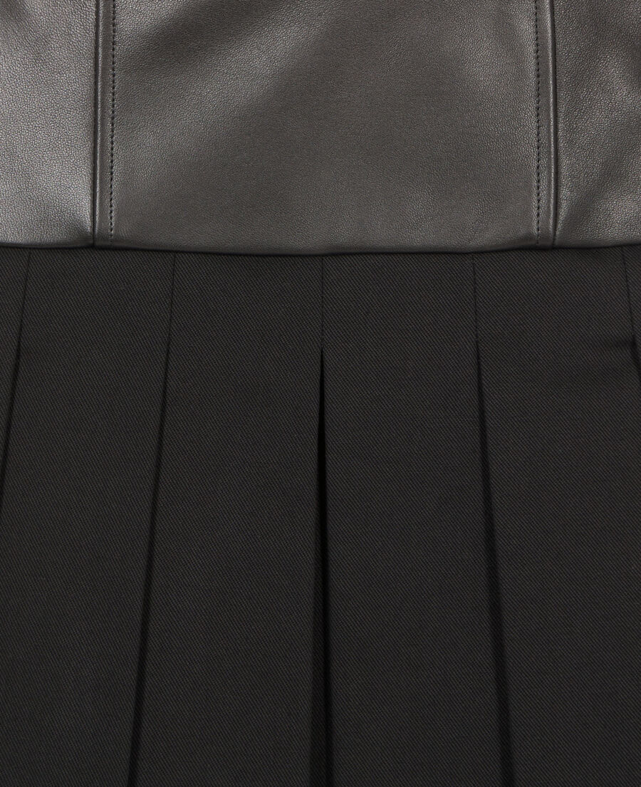 The Kooples FEMME BLACK robe bustier courte noire