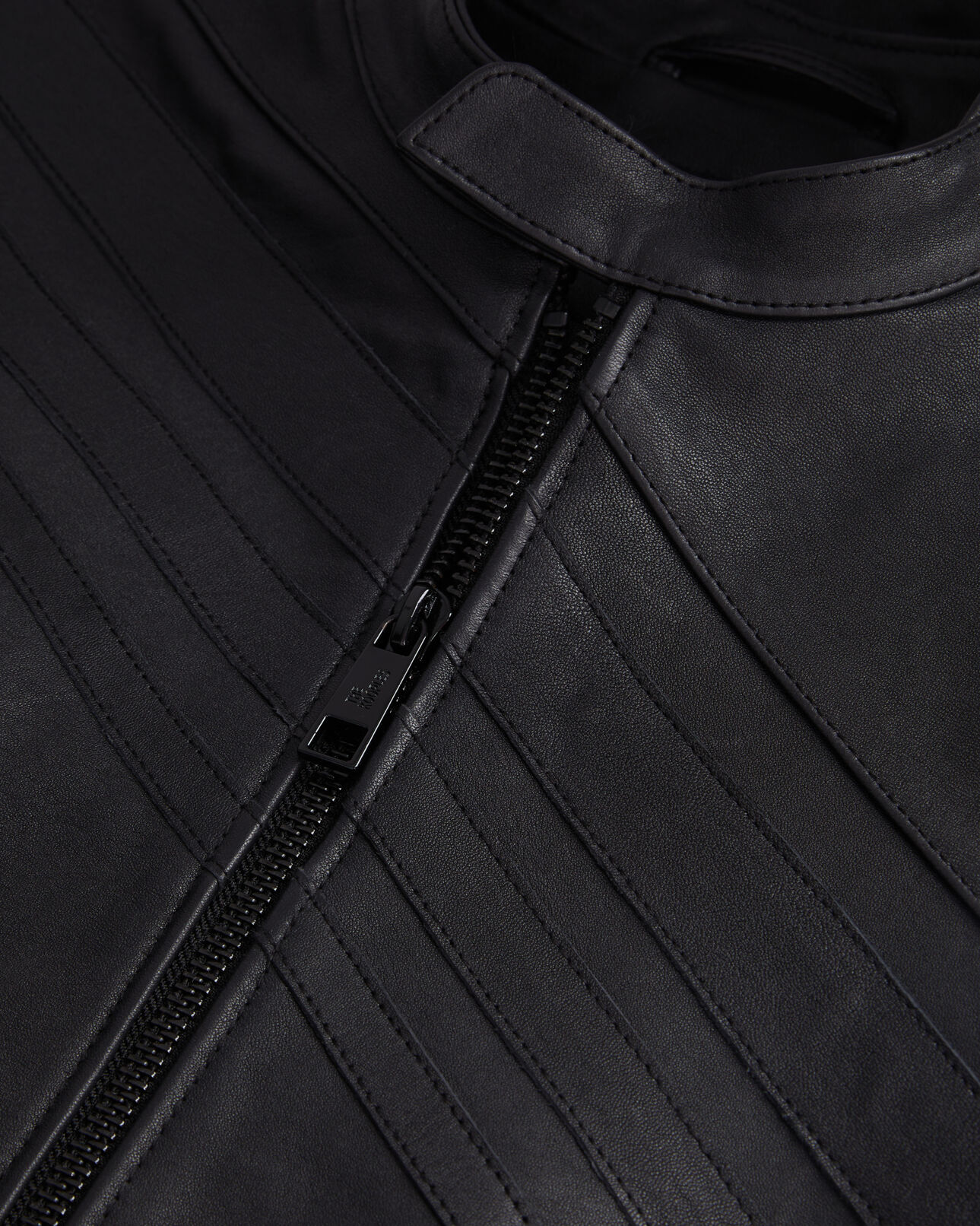 The Kooples MEN BLACK black leather biker jacket