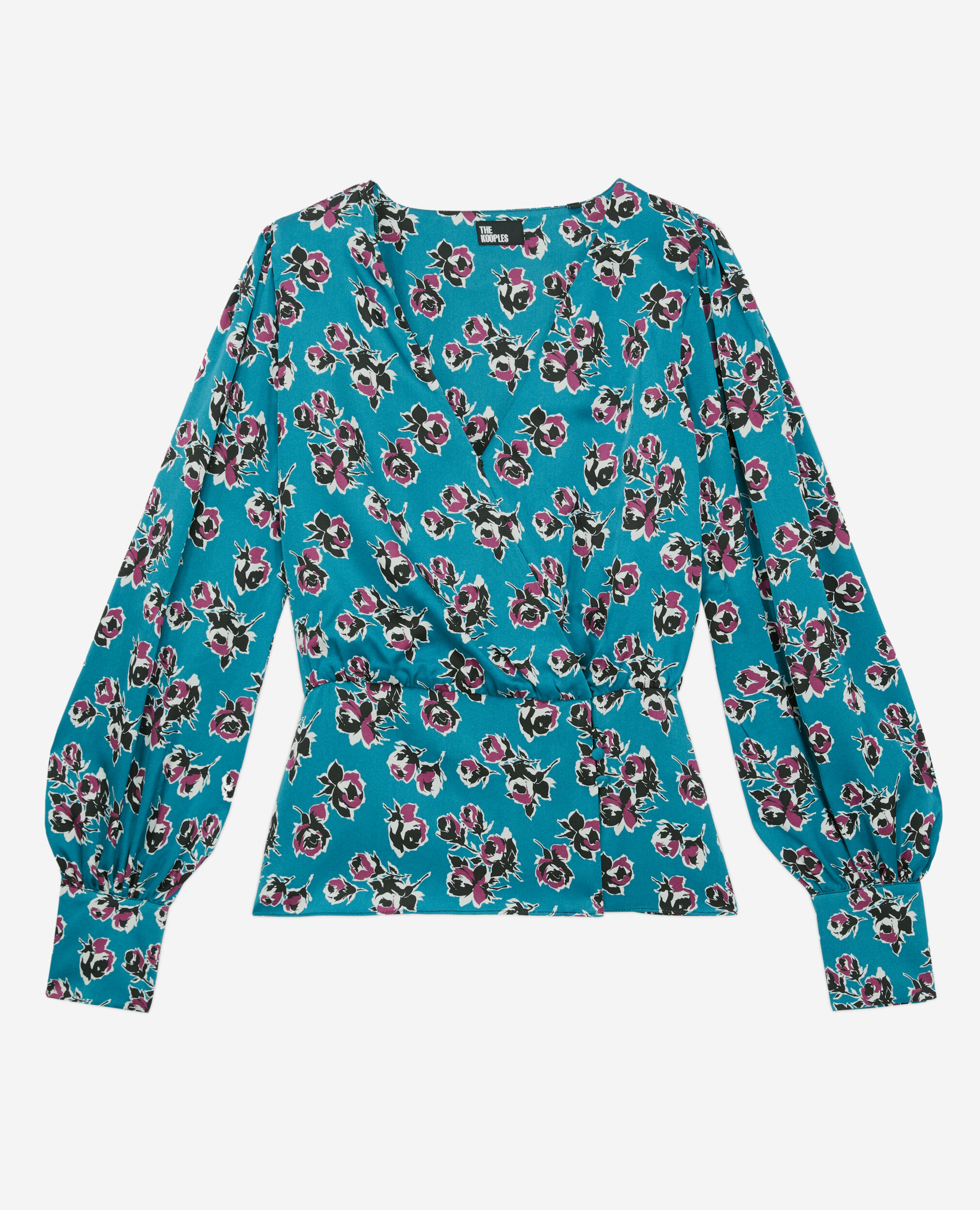 Crossover printed top, PINK - BLUE, hi-res image number null