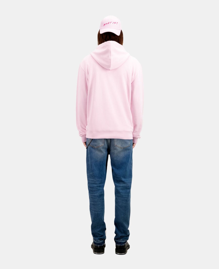 The Kooples HERREN PALE PINK rosa kapuzensweatshirt mit logo