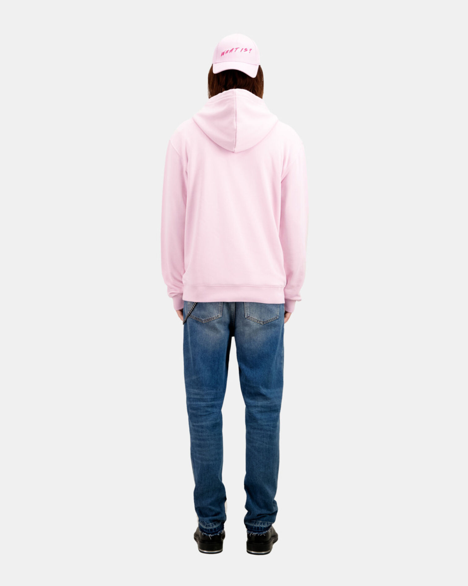 Sweatshirt à capuche rose avec logo, PALE PINK, hi-res image number null