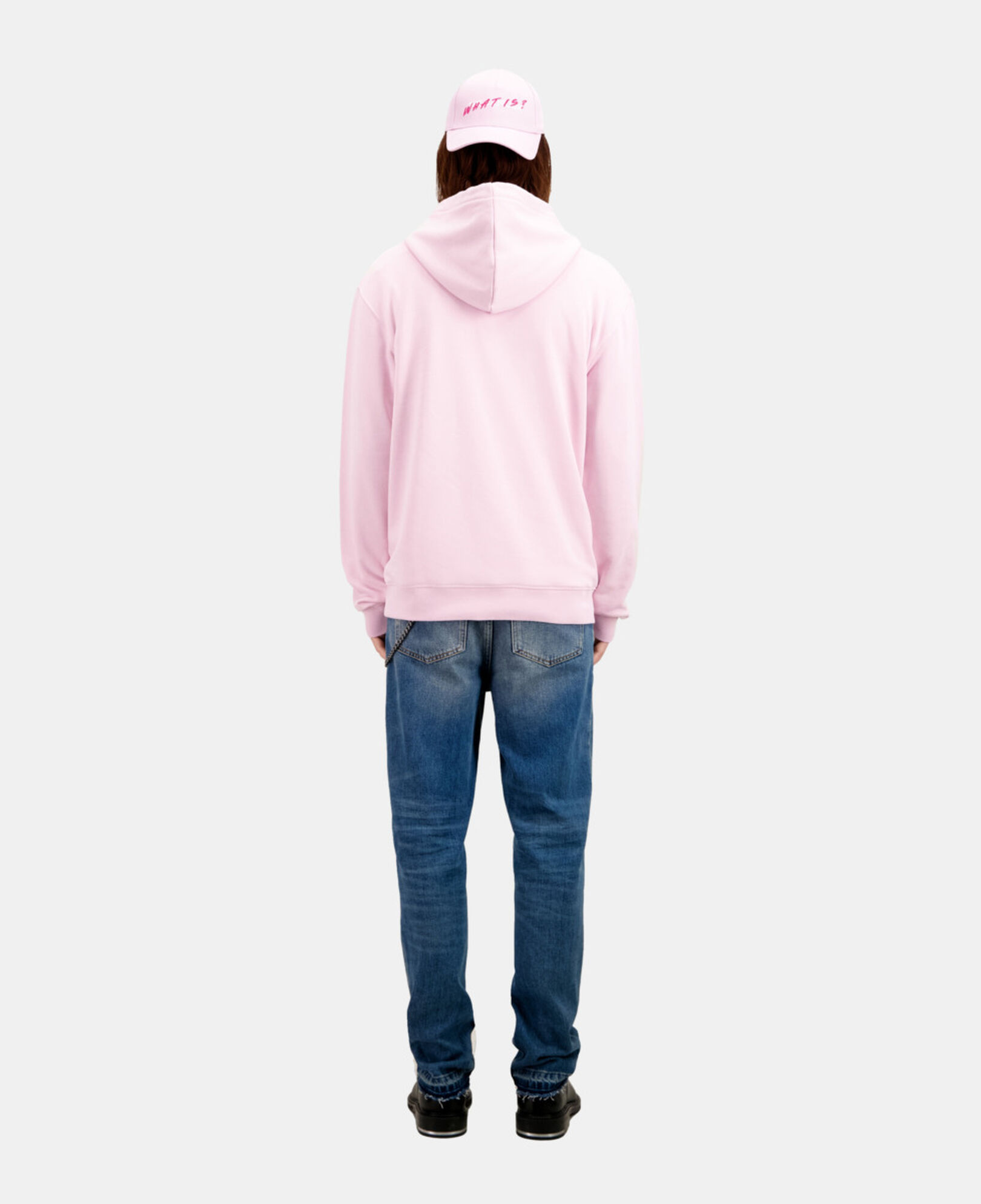 The Kooples MEN PALE PINK men's pink hoodie with logo