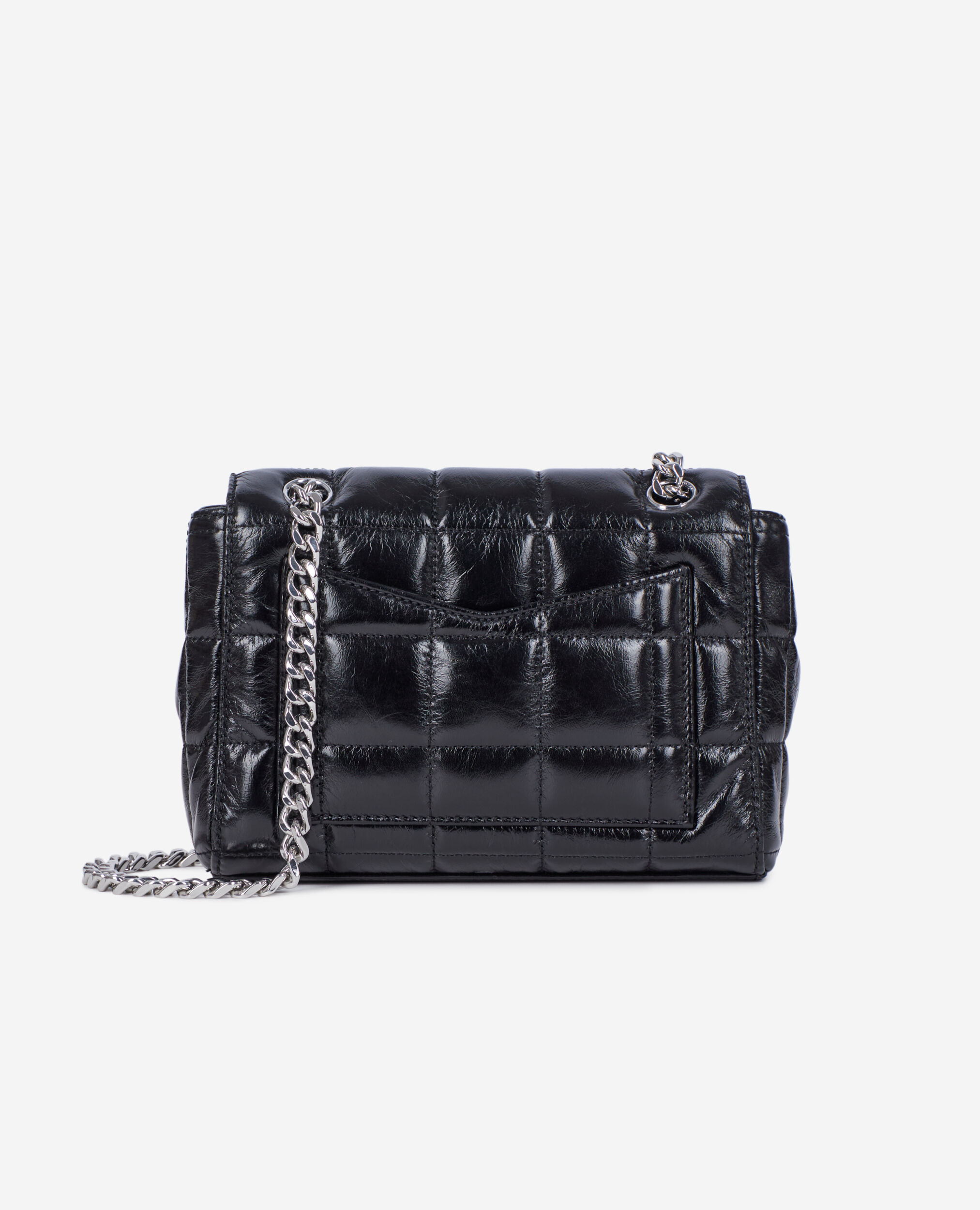 Black quilted leather deals