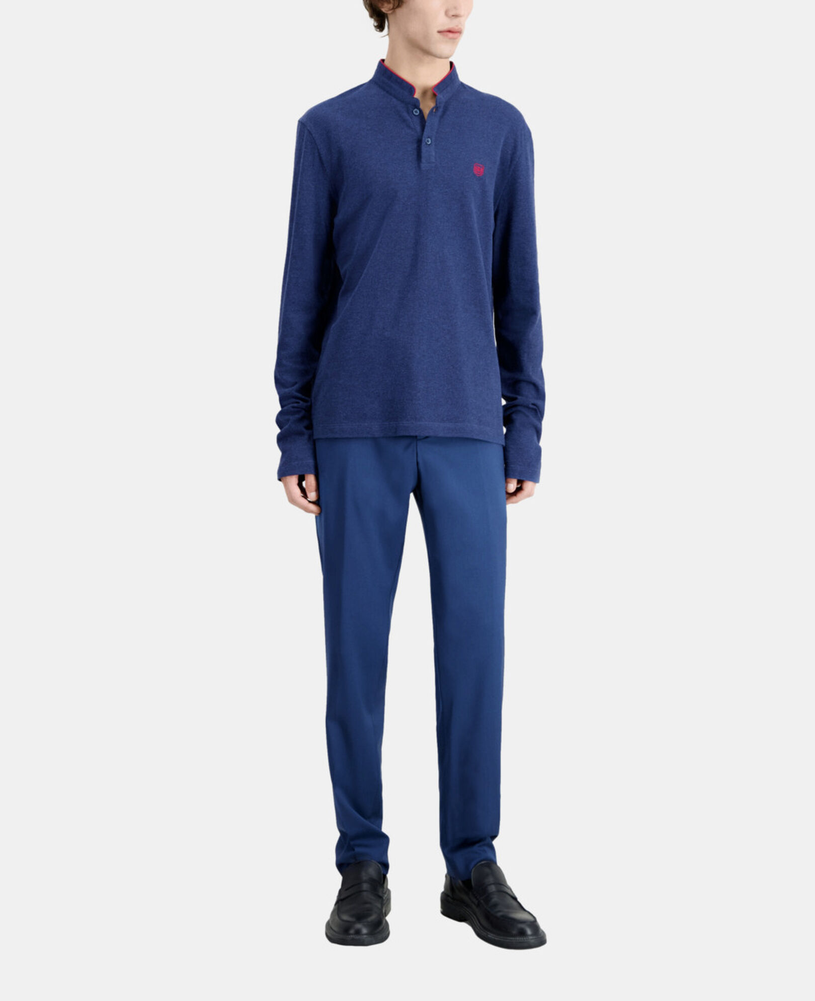 The Kooples HERREN NAVY marineblaues poloshirt aus baumwolle