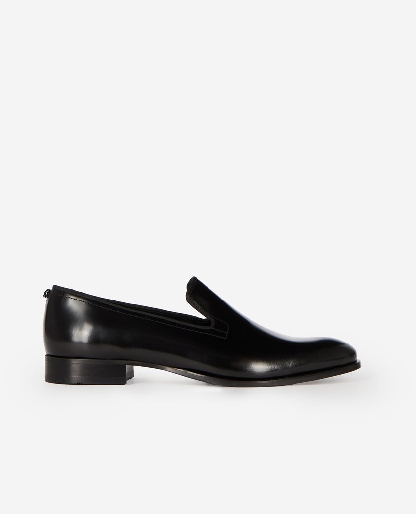The Kooples H BLACK black shiny leather loafers