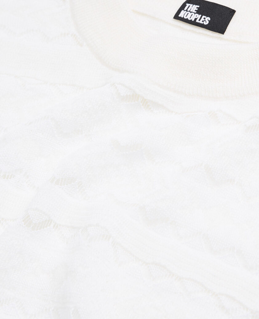 The Kooples WOMEN LIGHT BEIGE long white wool dress