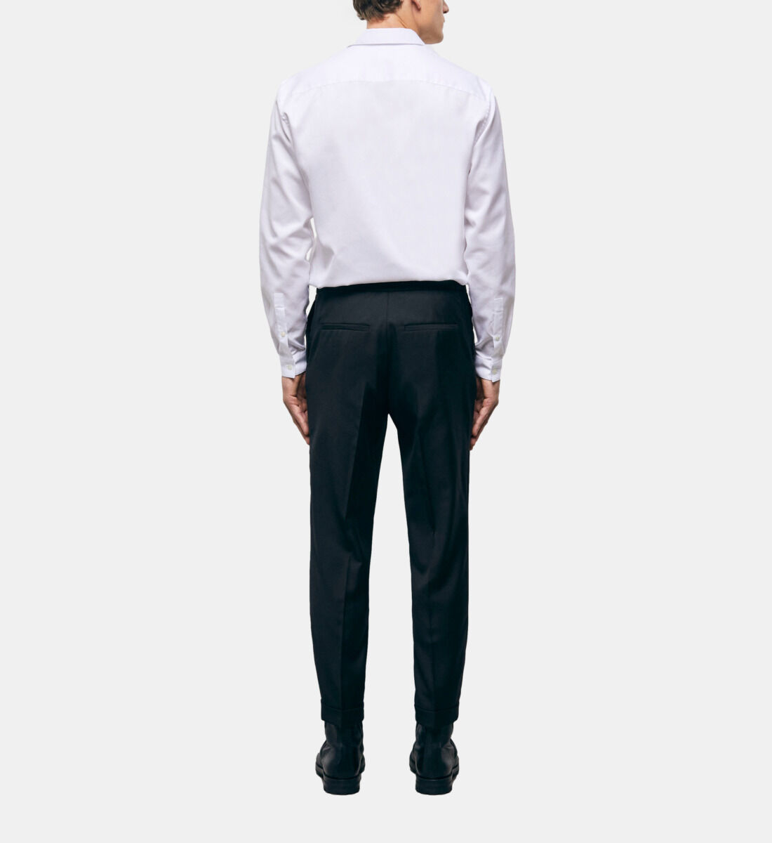 Black wool cheap pants