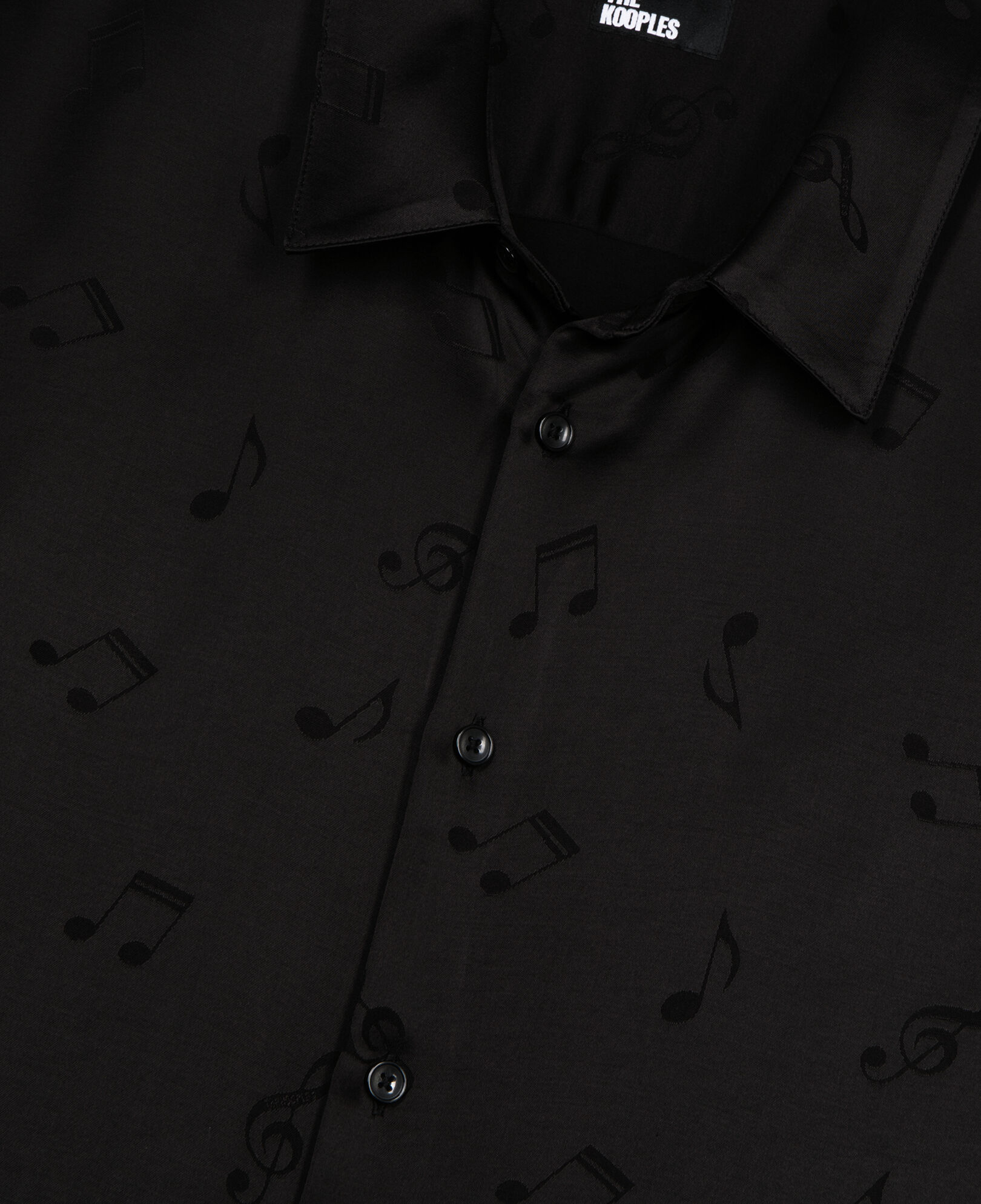 The Kooples HOMME BLACK chemise jacquard musique noire