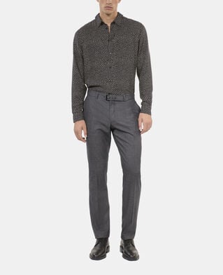 The Kooples MEN BLACK GREY black and white houndstooth suit trousers