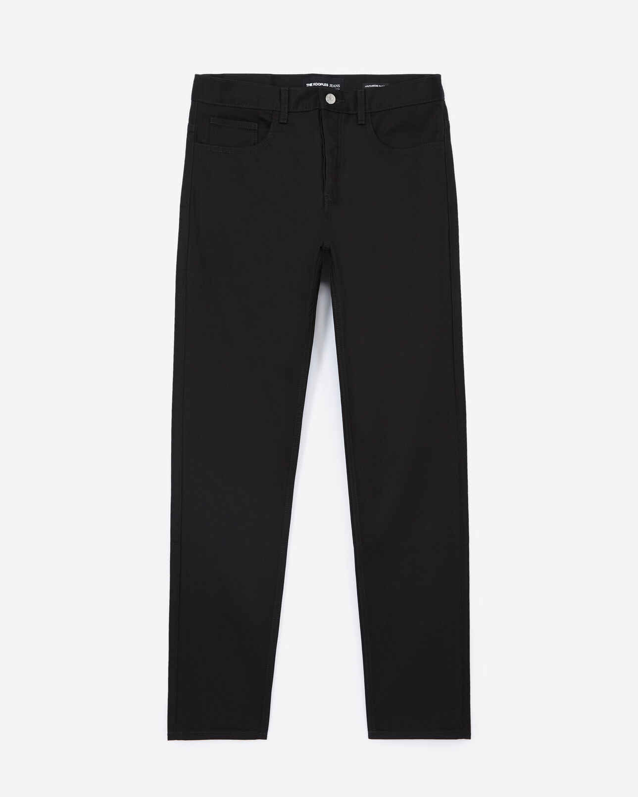 The Kooples HOMME BLACK jean noir brut coupe slim taper