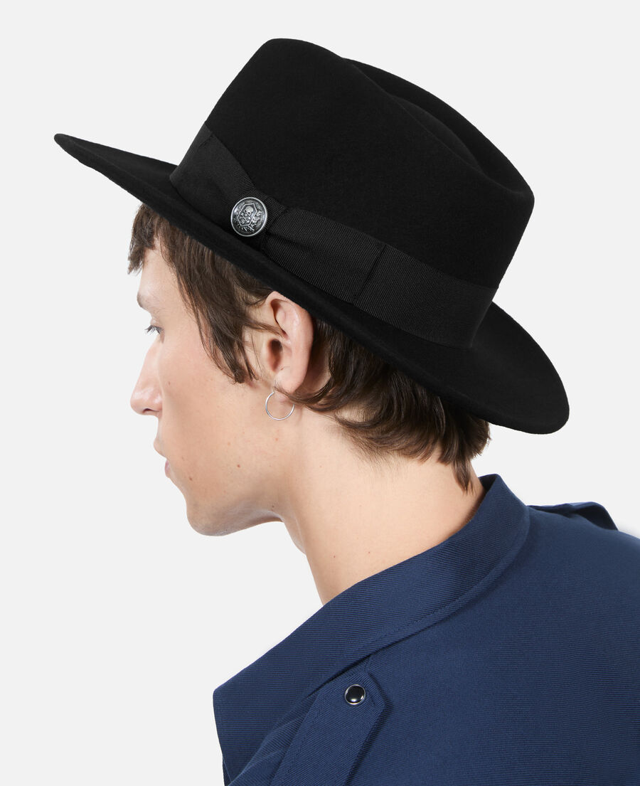 The Kooples MIXED BLACK black wool hat
