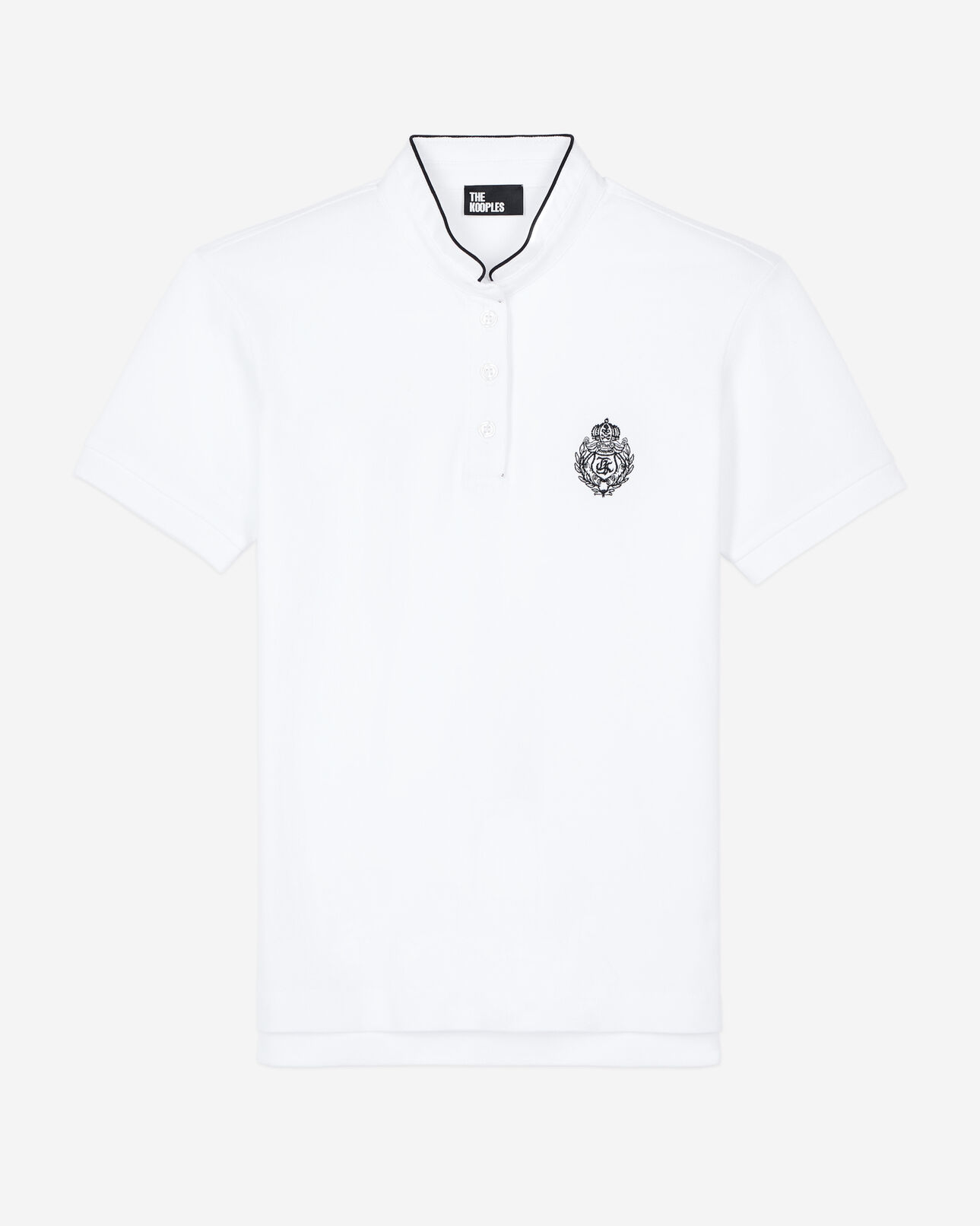The Kooples WOMEN WHITE white piqué cotton polo t-shirt
