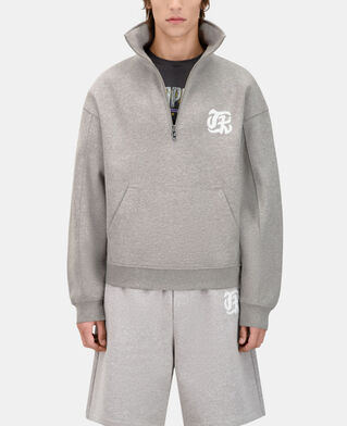 The Kooples HOMME ARDOISE_1 sweatshirt avec s&eacute;rigraphie gris