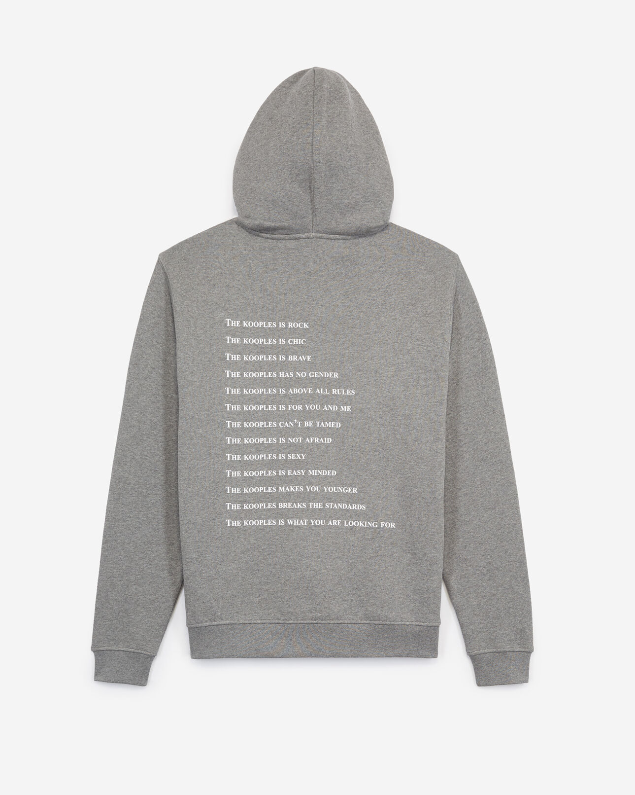 The Kooples HOMME MIDDLE GREY MELANGE sweat gris sérigraphie what is