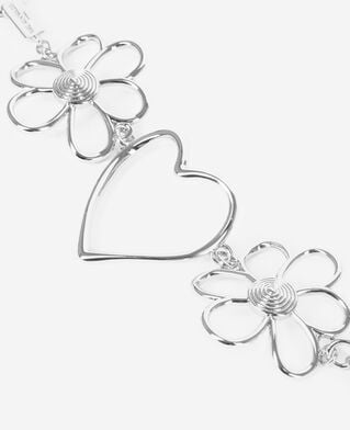The Kooples FEMME SILVER bracelet cœurs et fleurs argenté